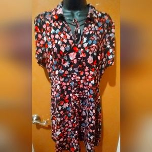 B2 Candies Short Sleeve Floral Dress Size Large L